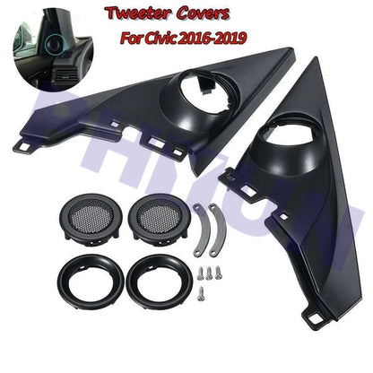 2Pcs Speaker Tweeter Panel Cover Trim for Honda Civic (2016–2019)