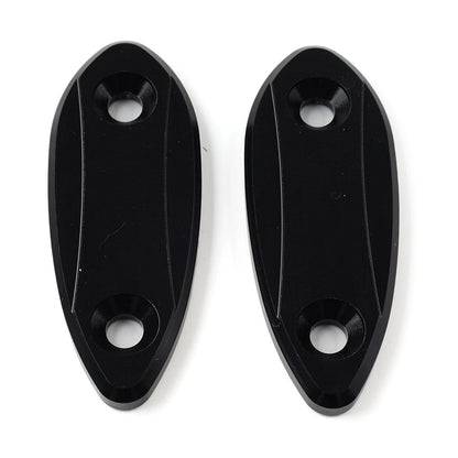 Mirror Block Off Base Plates for Kawasaki ZX6R (2009–2012) - Black