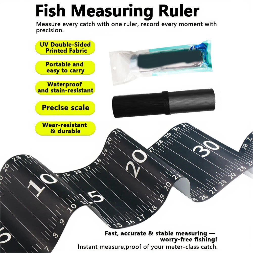 60in Fish Measuring Tape Portable UV Printed Waterproof Ruler