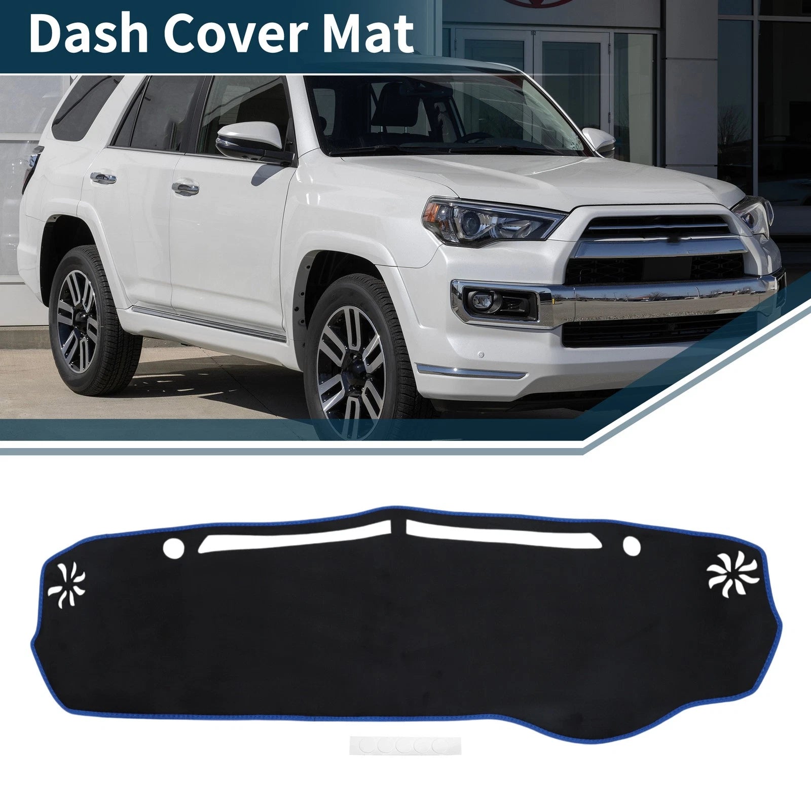 Dash Cover Mat for Mazda Flair Crossover Sun Protector Black Blue Set (2005–2015)
