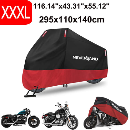 3XL Waterproof Motorcycle Cover for Harley Davidson (Heavy Duty, UV, Snow)