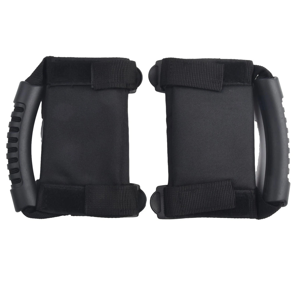 Set of 2 Adjustable Black Handle Grab Rails for ATV UTV