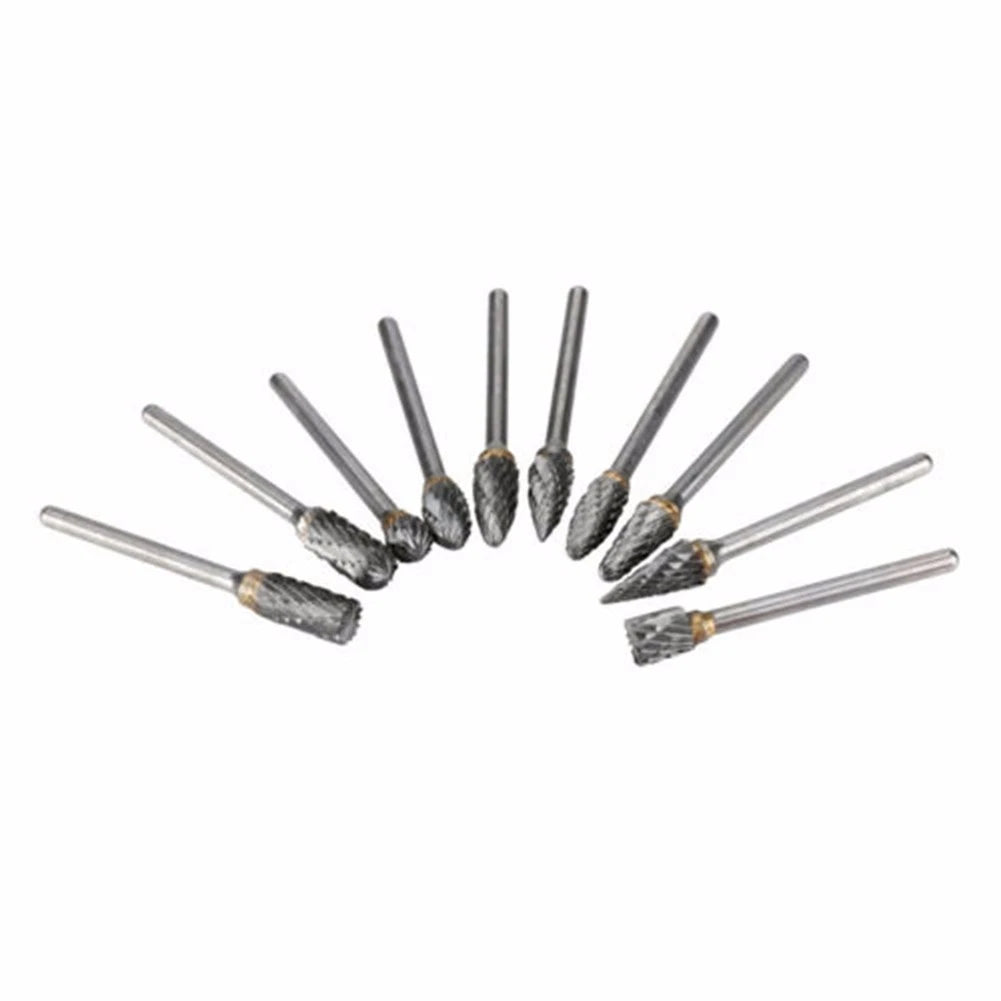 10 Tungsten Head Carbide Burrs for Rotary Drill Grinder