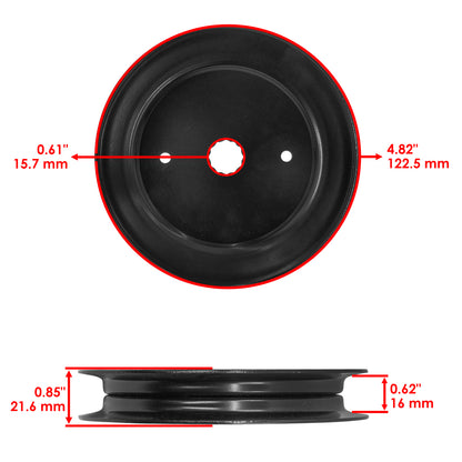 Deck Spindle Pulley Replacement for Hustler Raptor Raptor Limited Raptor EX (52") (2021–2024)