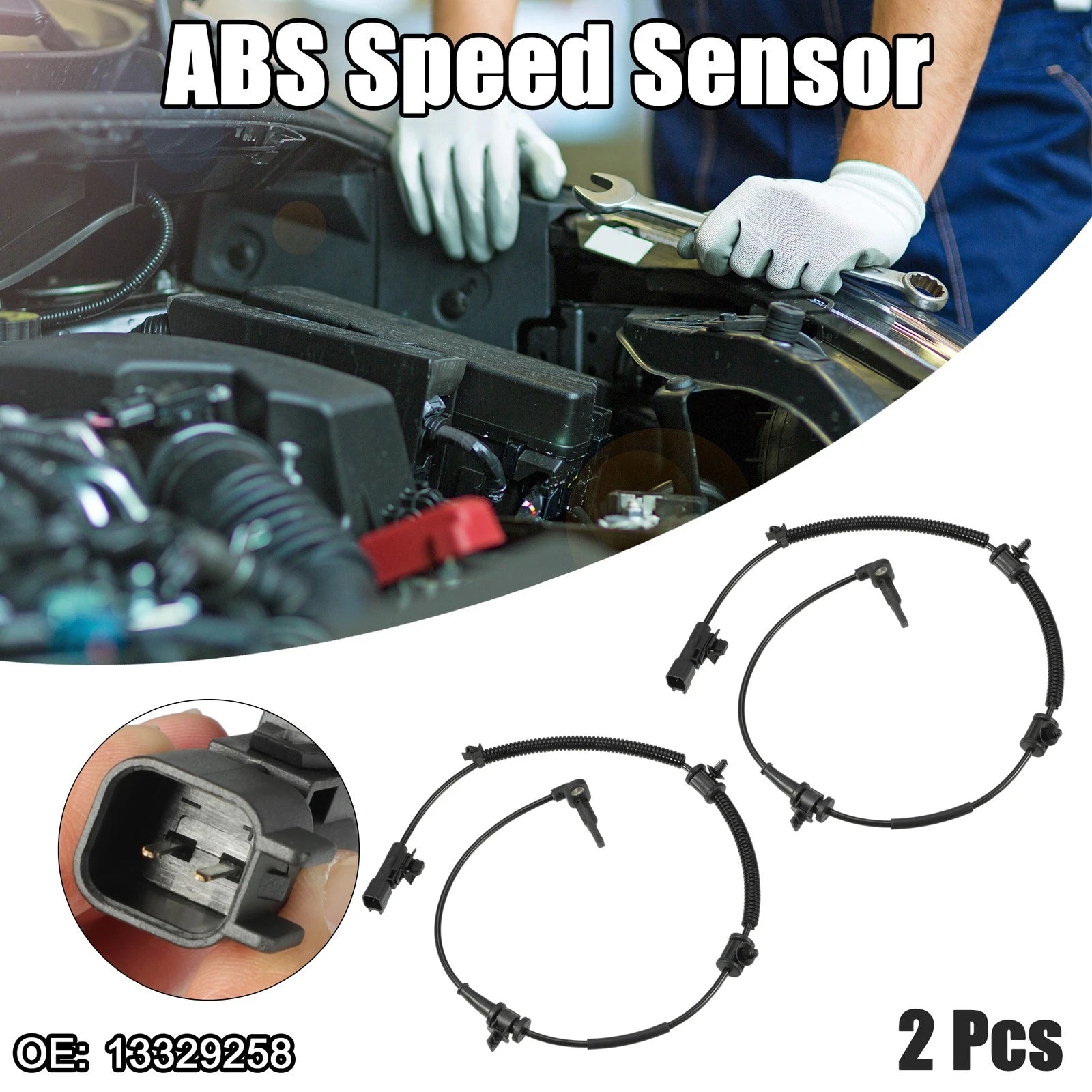 ABS Wheel Speed Sensor 2 Pack for Chevrolet Cruze 2011–2016