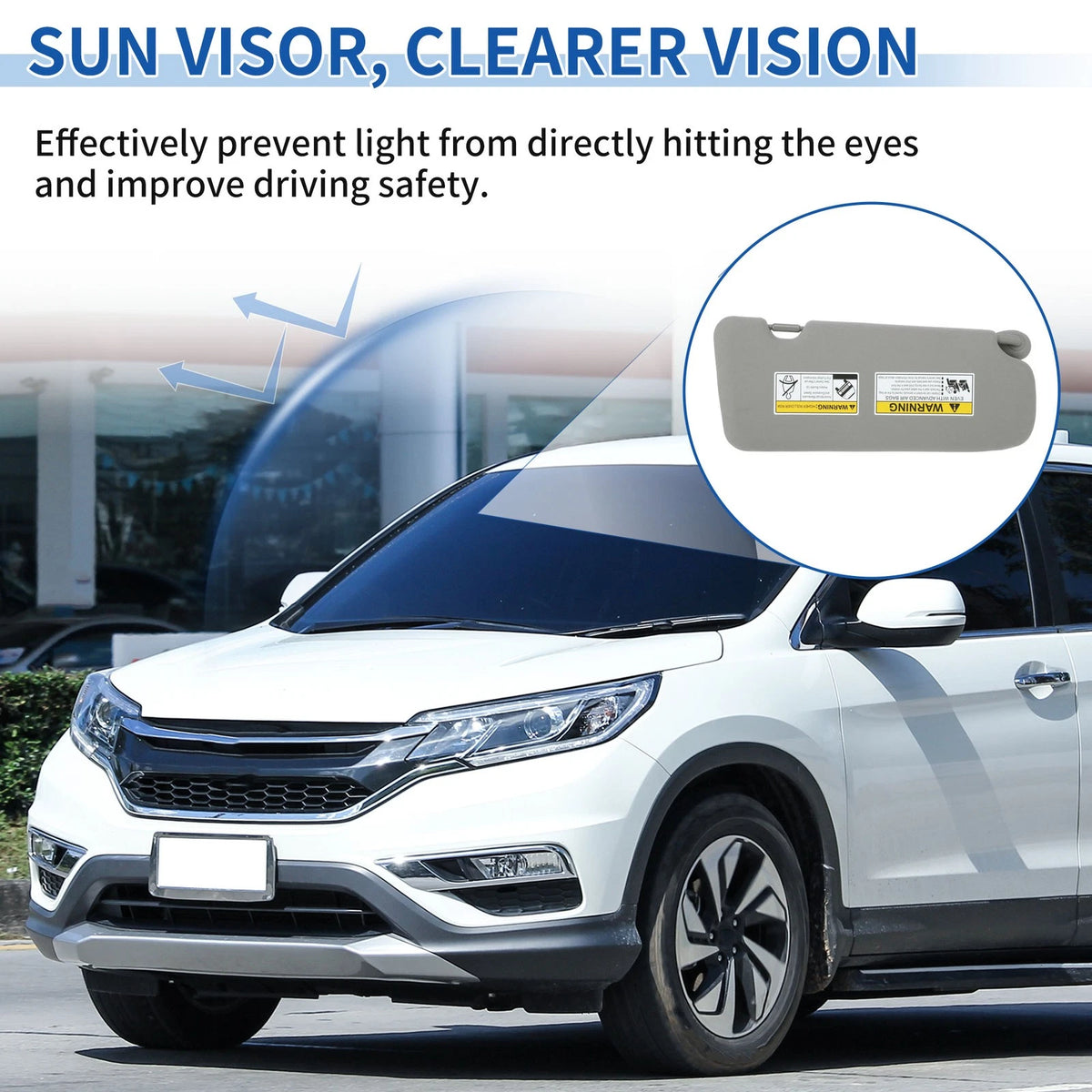Left Side Sun Visor for Honda CR-V (2017–2022) Gray Replace No. 83280-TLA-A