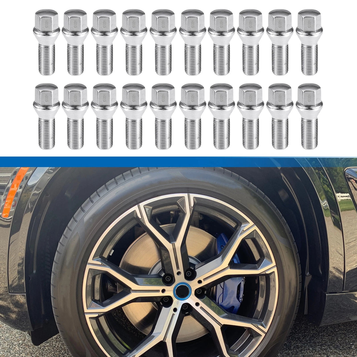 Wheel Bolt Set Replacement for BMW 7 Series E38 (2002–2008) M14x1.5