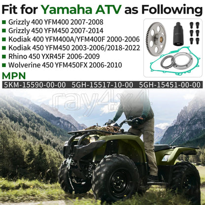 Starter Clutch Gear Bearing Gasket Flywheel Puller for Yamaha Kodiak 400 450 (2000–2006)