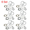 Set of 6 Carburetor Overhaul Gasket Kits for Briggs (492495, 493762, 498260)