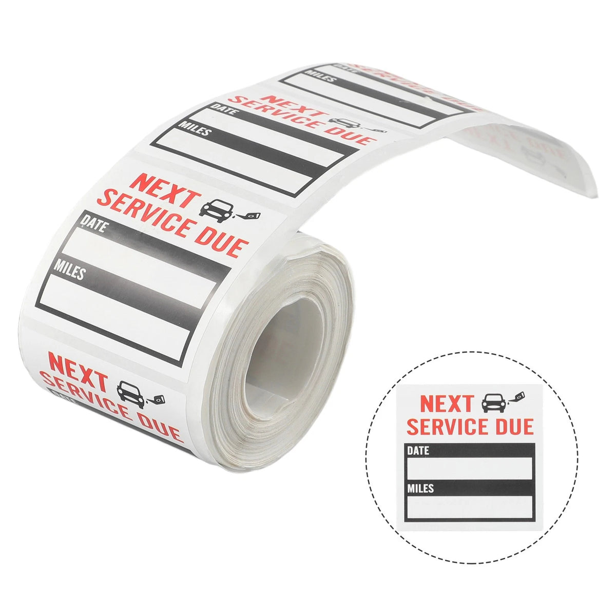 1 Roll Oil Change Service Reminder Stickers for Automotive Use