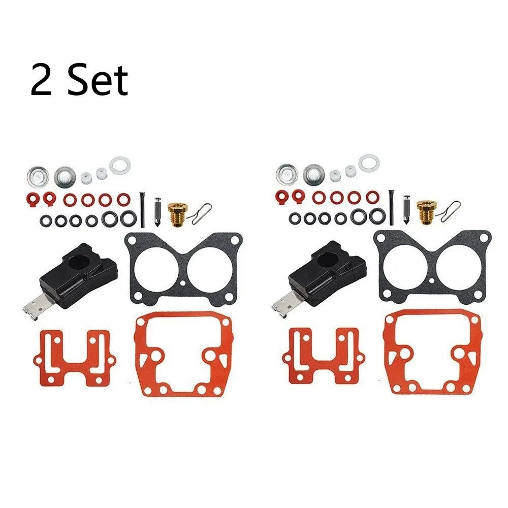 Set of 2 Carburetor Rebuild Kits for Johnson Evinrude (0439076, 439076, 435443)