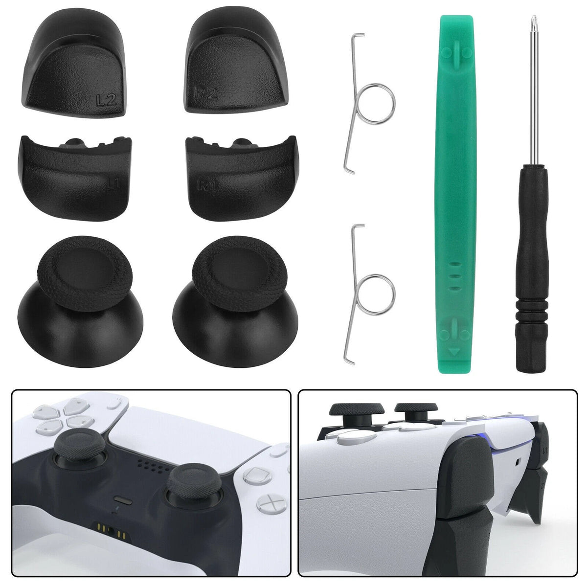 10 in 1 Thumb Grip L&R Buttons Tool Kit for PS5 DualSense Controller