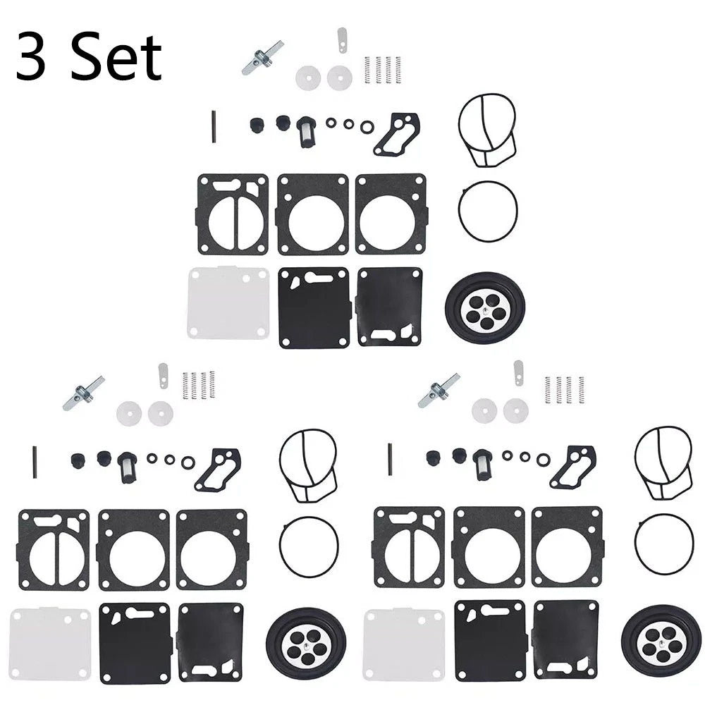 Set of 3 Carburetor Kits for SeaDoo 650 717 787 800 GTI GTS GTX SP SPX