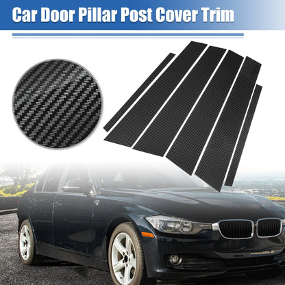 Carbon Fiber Pattern Door Window Pillar Post Cover Trim for BMW 3 Series (2012–2019)