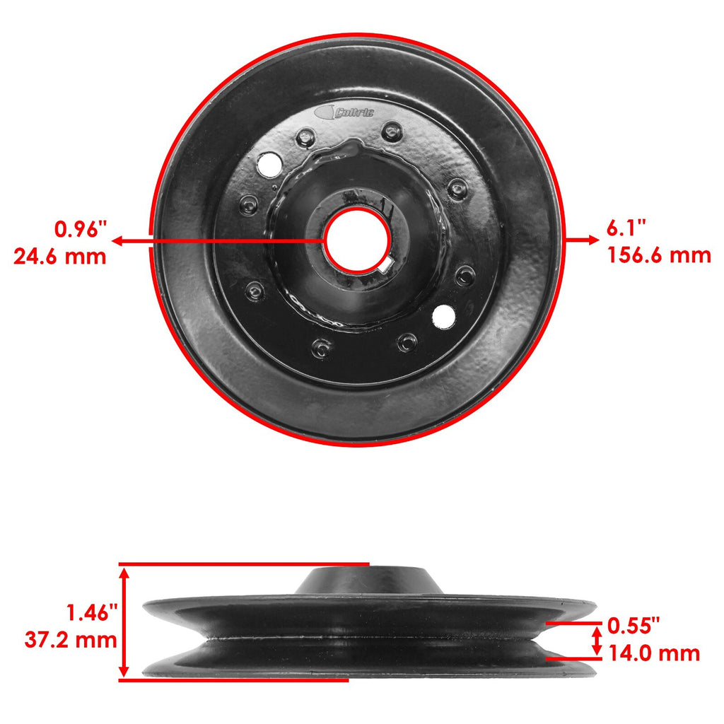 Deck Pulley Replacement for John Deere Front-Mount Rear Discharge Mowers 60" (76" AM120767)