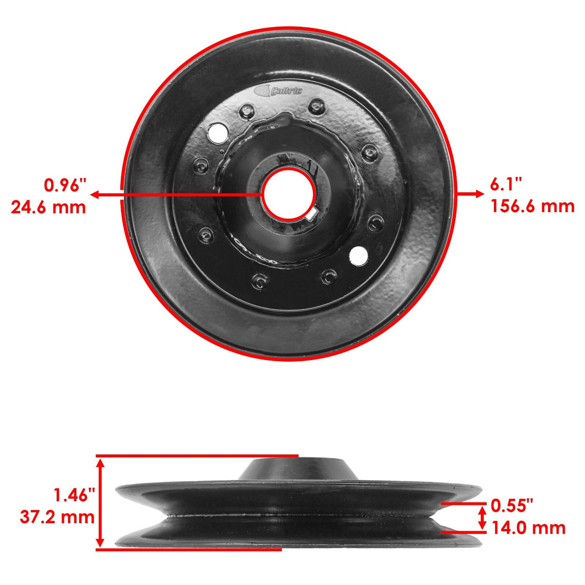 Deck Pulley Replacement for John Deere Front-Mount Rear Discharge Mowers 60" (76" AM120767)