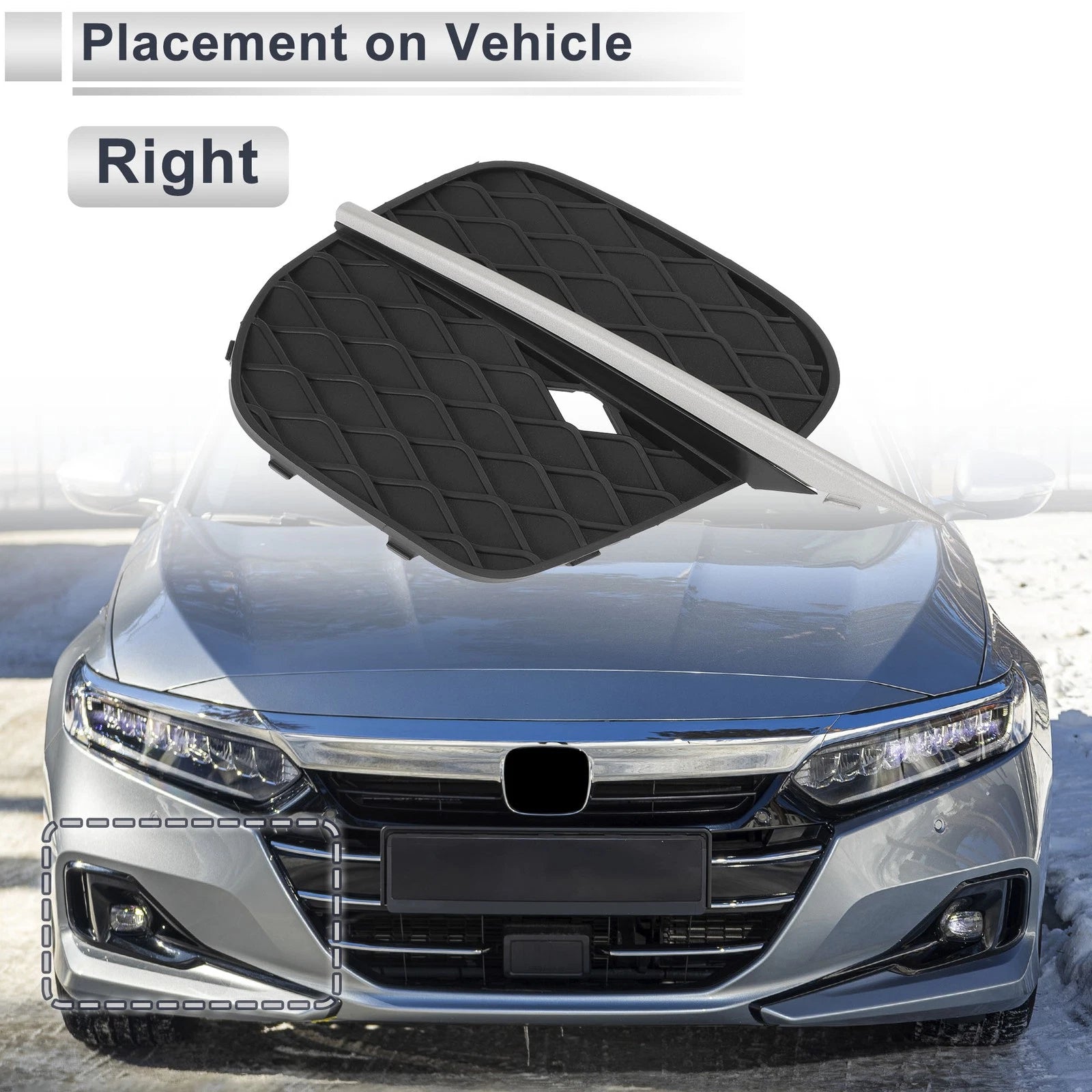 Fog Light Grill Front Right Replacement for BMW X5 E70 (2011–2013)