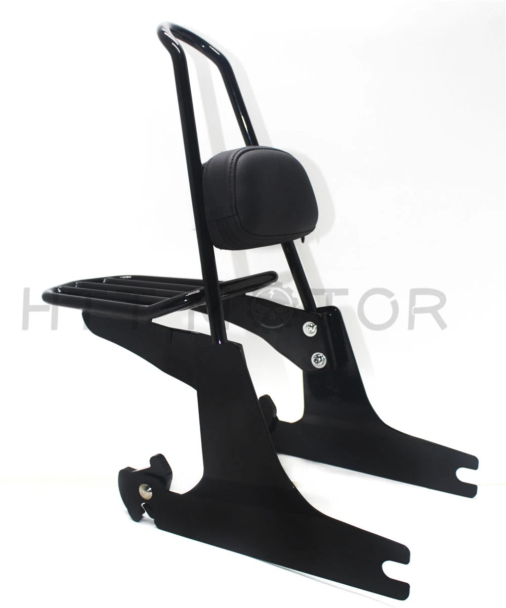 Detachable sissybar backrest luggage rack for Harley Dyna (2007–2016)
