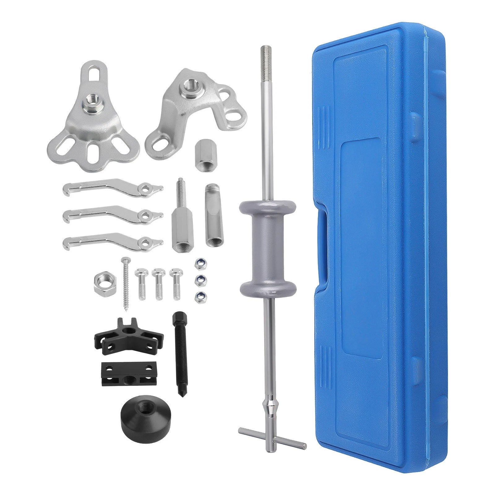 17PC Universal Auto Hub Puller Set with Slide Hammer Bearings Remover