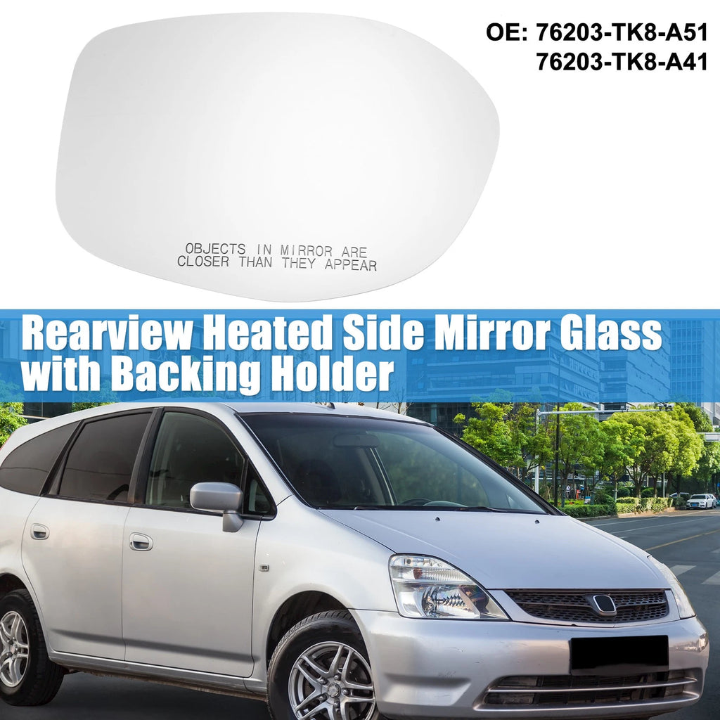 Heated Mirror Glass Rearview Passenger Side Replacement for Honda Odyssey (2005–2017)