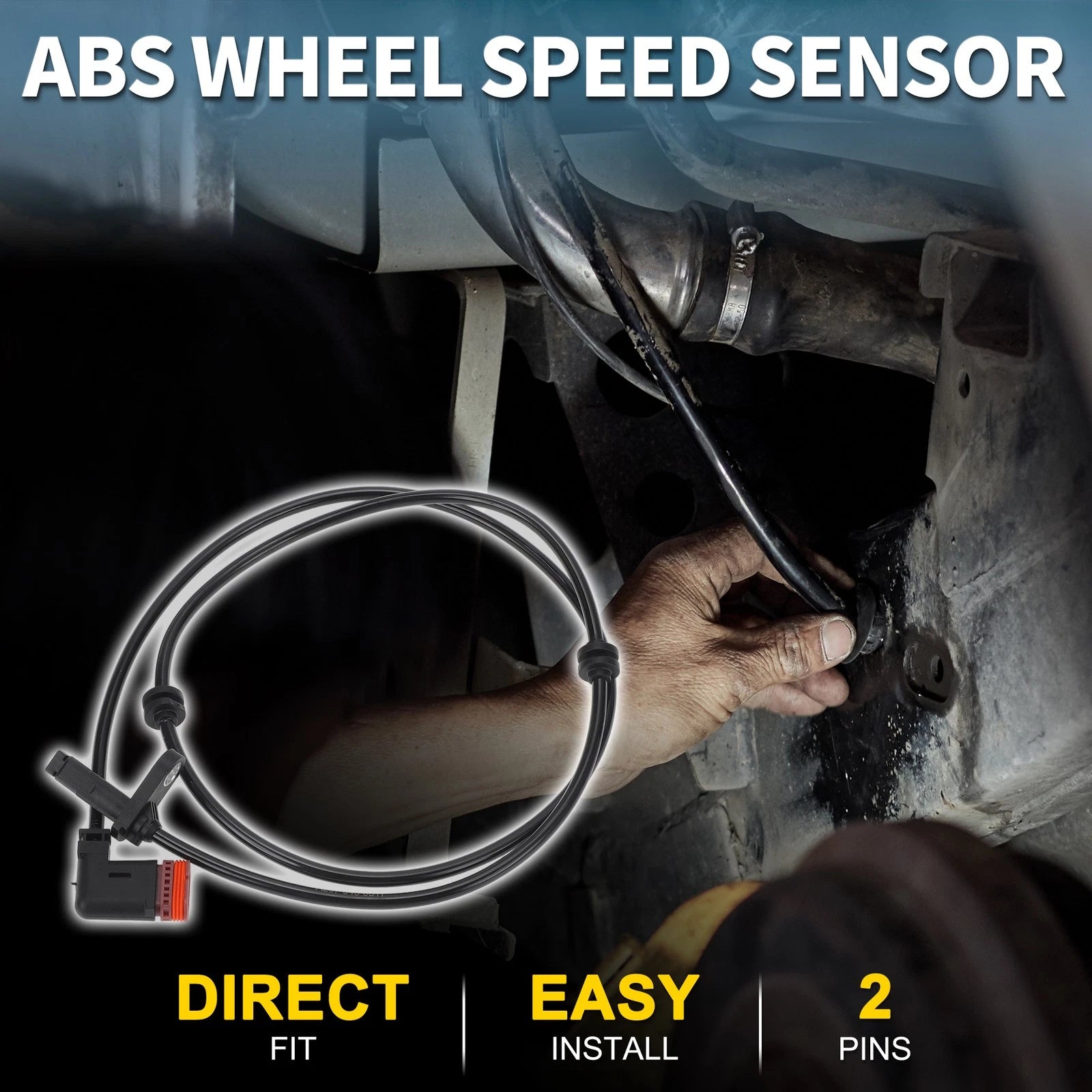 ABS Wheel Speed Sensor Rear Left for Mercedes C63 AMG (2012–2014)