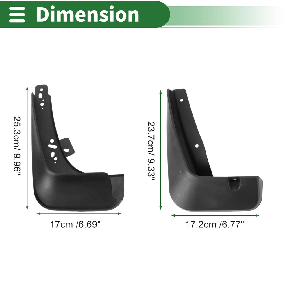 Mud Flaps Splash Guard with Mount Kit for Chevrolet Aveo (2014–2016)