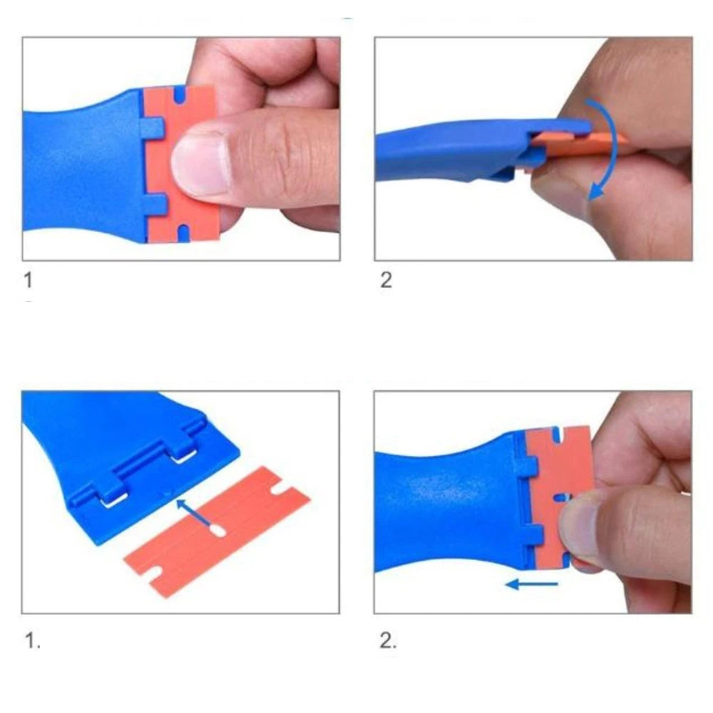 Rubber Wheel Kit for Drill with Car Sticker Removal Tools and Plastic Blades