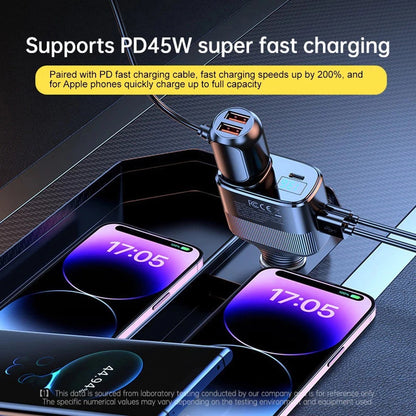 4-Port Fast Charging Car Charger for Multiple Devices