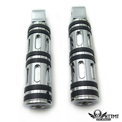 Chrome Edge Cut Footpegs for Yamaha Road Star Warrior (2002–2009)