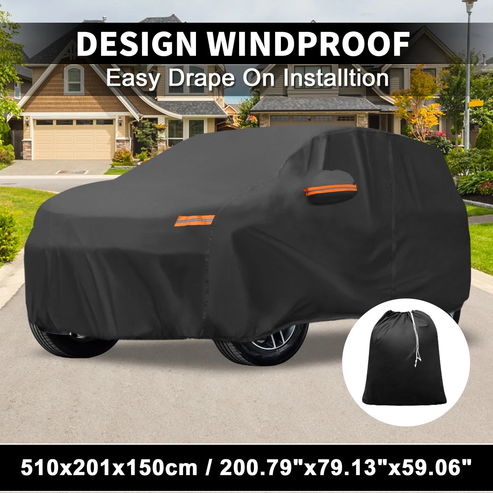 Waterproof Car Cover with Driver Door Zipper for Ford Explorer (2011–2024)