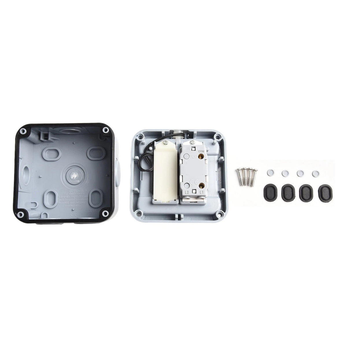 Gray Finish IP66 Outdoor Doorbell Button Switch