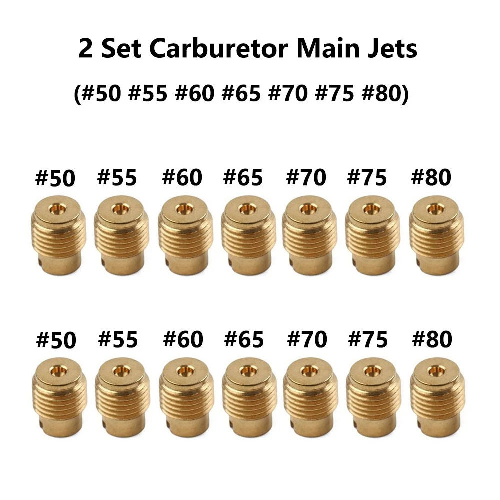 14pc Carb Main Jet Repair Parts for Predator 212cc, Honda GX160, GX200 (#50-#80)