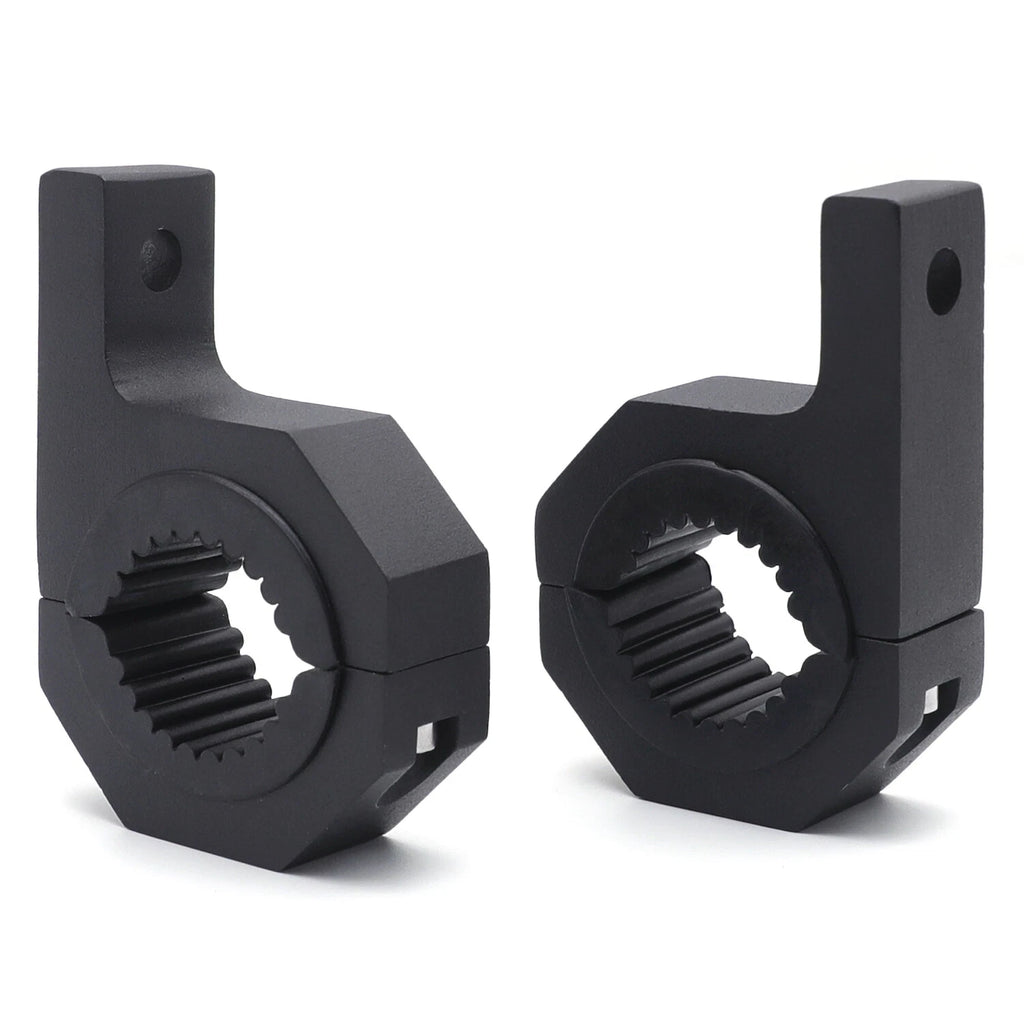 2X 1.5'' 2'' LED Mount Brackets for Roof Roll Cage Light Bar Clamps