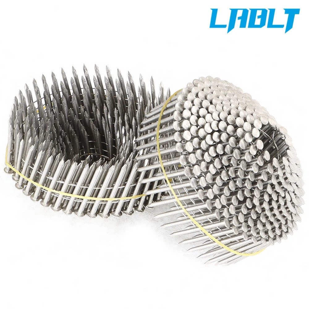 1,200 Pcs Ring Shank Siding Nails for 15 Degree Wire Coil (Stainless)