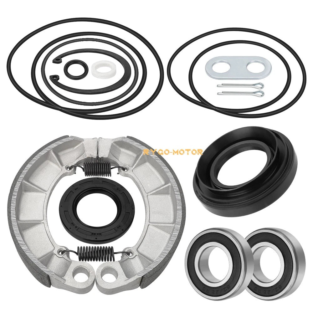 Rear Brake Drum Bearing Seals Shoes Kit for Honda Rubicon 500 TRX500FA/FGA (2001–2014)