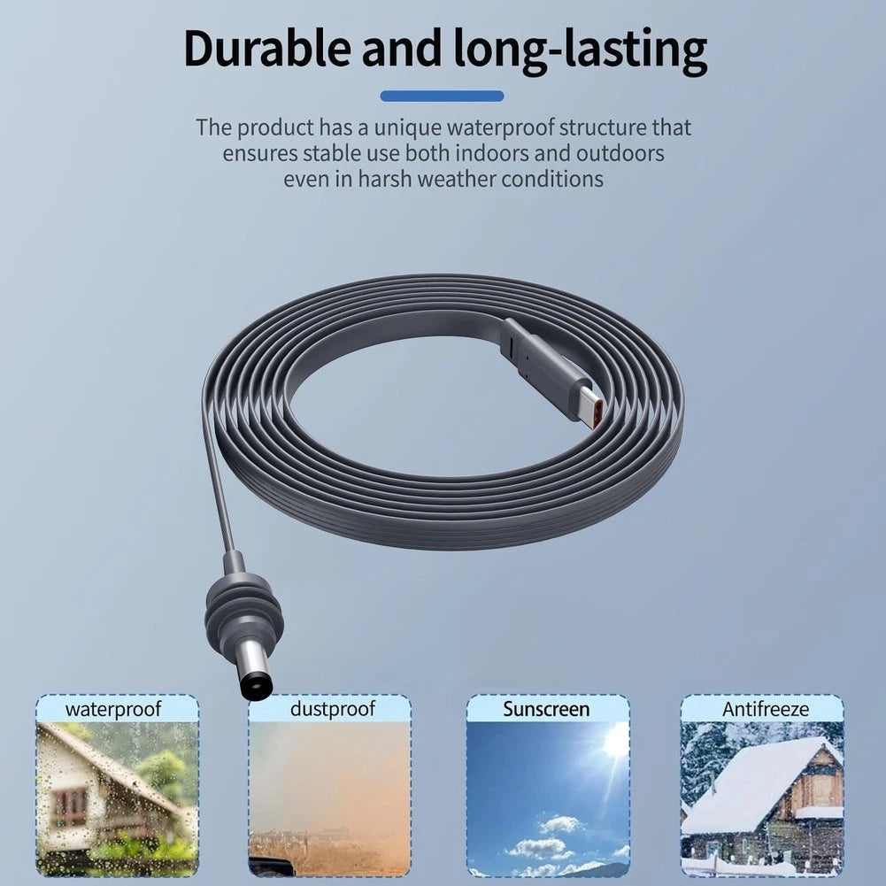60W USB-C to DC Flat Cable for Starlink (300cm)