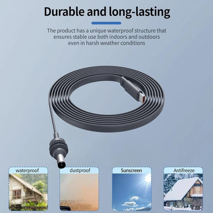 60W USB-C to DC Flat Cable for Starlink (300cm)