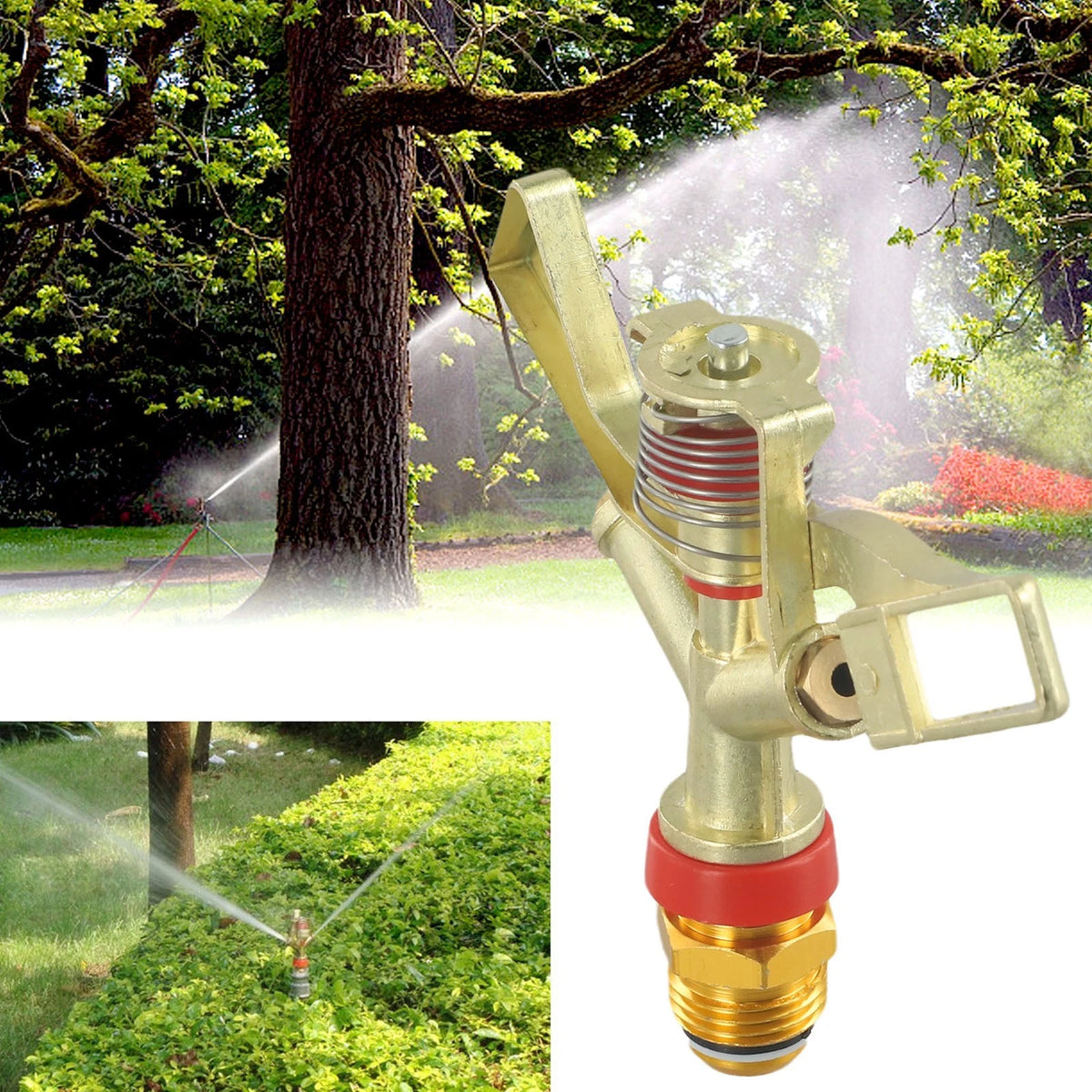 Adjustable Brass Spray Nozzle for Garden Lawn (1X)