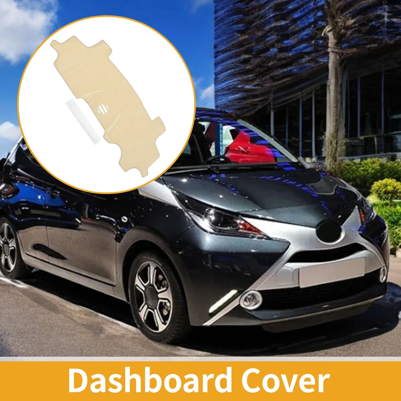 Dashboard Cover for Toyota Aygo 2005–2014 Dash Cover Mat Beige