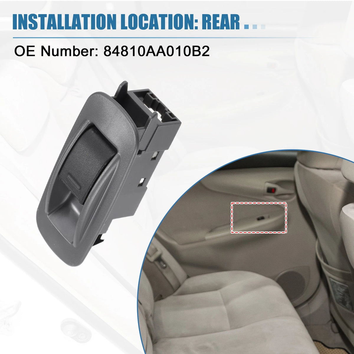 Rear Car Power Window Switch Replacement for Toyota Tacoma (2005–2012)