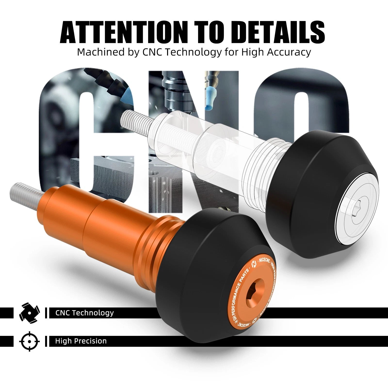 Anodized Frame Slider Crash Protector for KTM 690 SMC (2008–2023)