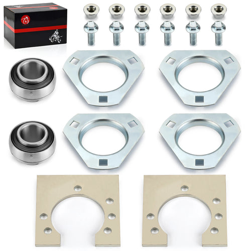 1" Live Axle Bearing Kit for Go-Karts Mini Bikes/Trikes/ATV (3 Hole)