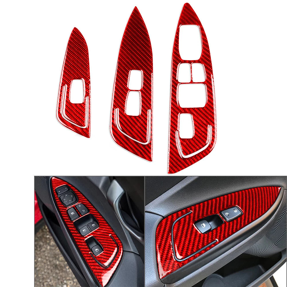 Carbon Red Window Lift Switch Panel Trim for Hyundai Veloster JS (2019–2023)