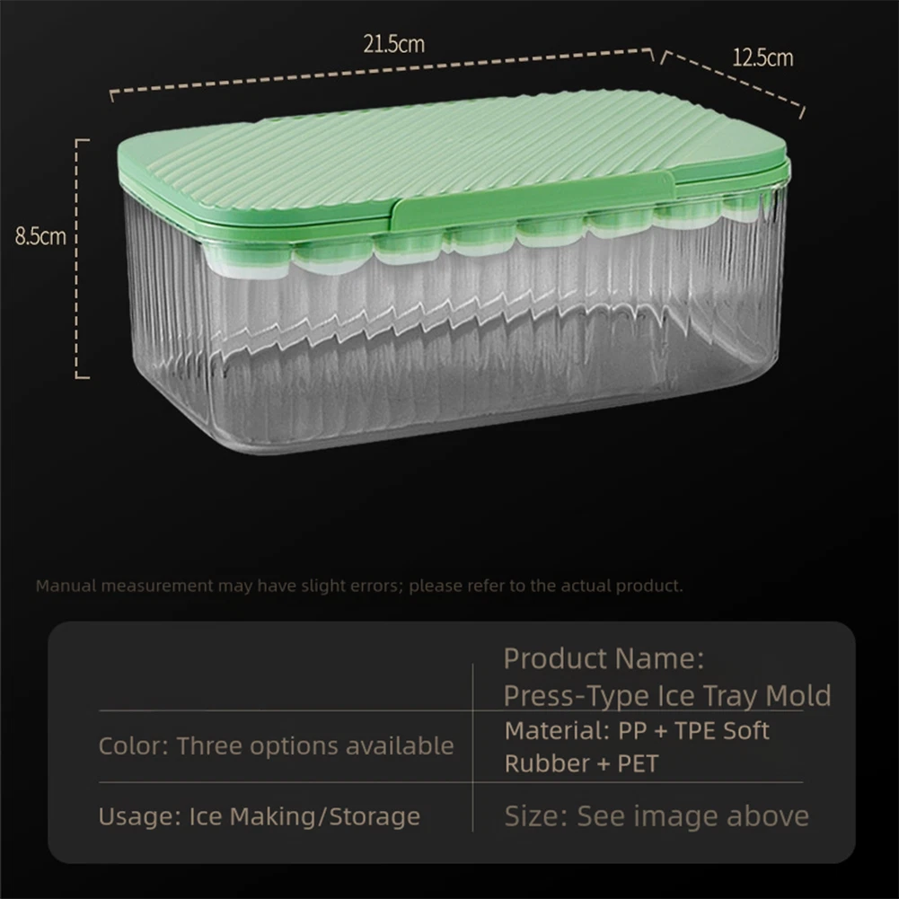 Stackable Silicone Ice Cube Tray with Lid for Home