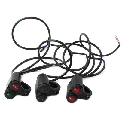 7/8'' Motor Handlebar Headlight Fog Spot Light Dual On Off Switch 12V Black 1pc