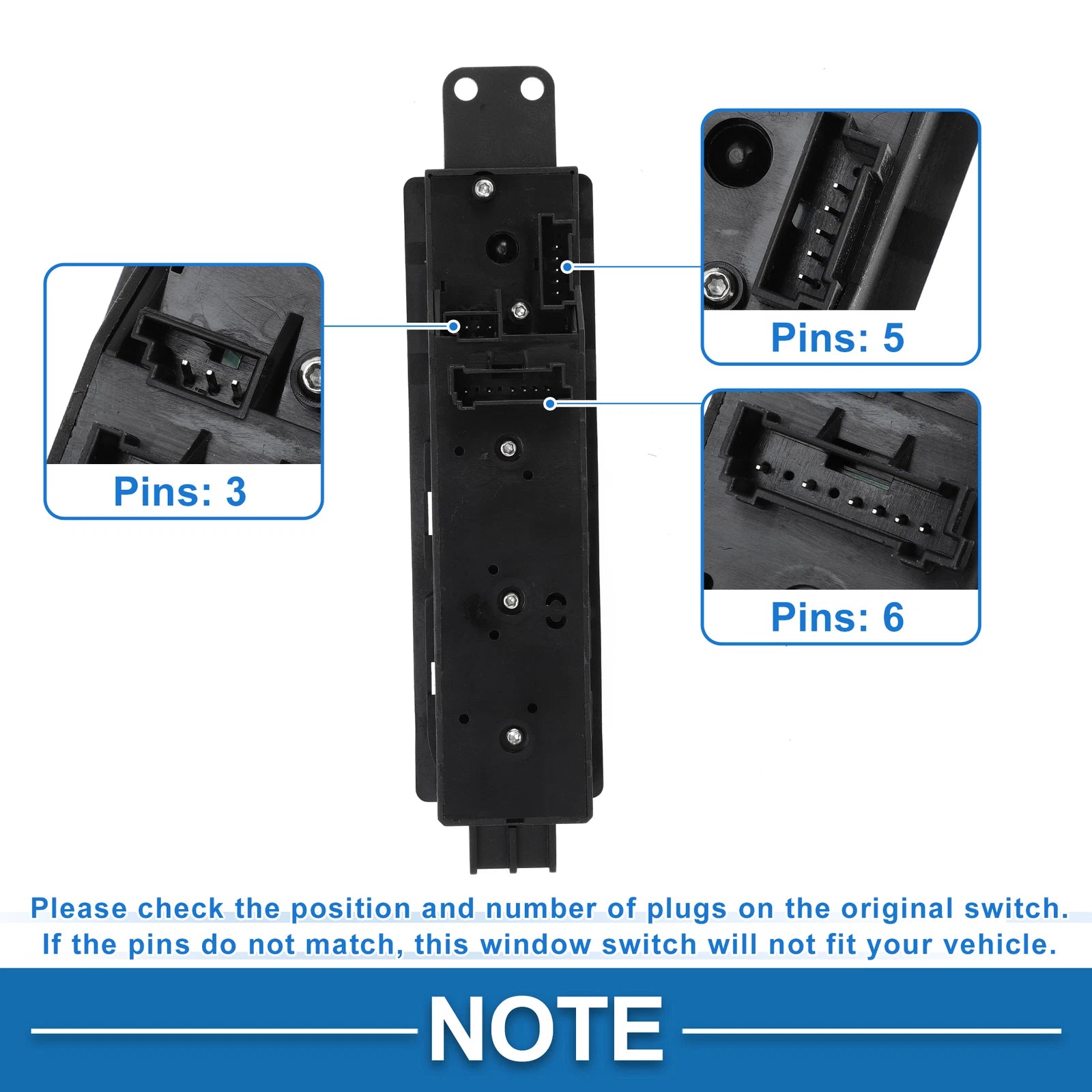 Power Window Switch for Mercedes-Benz Sprinter (2019–2023) 9065451413