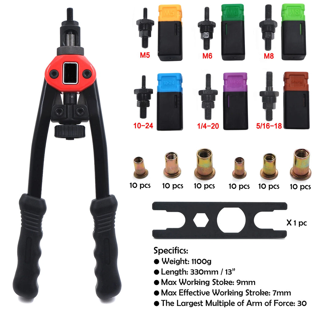 Rivet Gun Kit for Hand Nut Riveter 330mm (13")