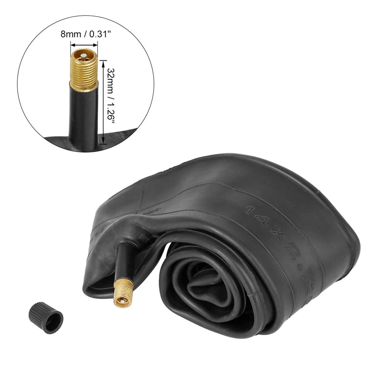 14 Inch Bike Inner Tube 14 x 2.125 with Valve Universal for Bicycle (1)