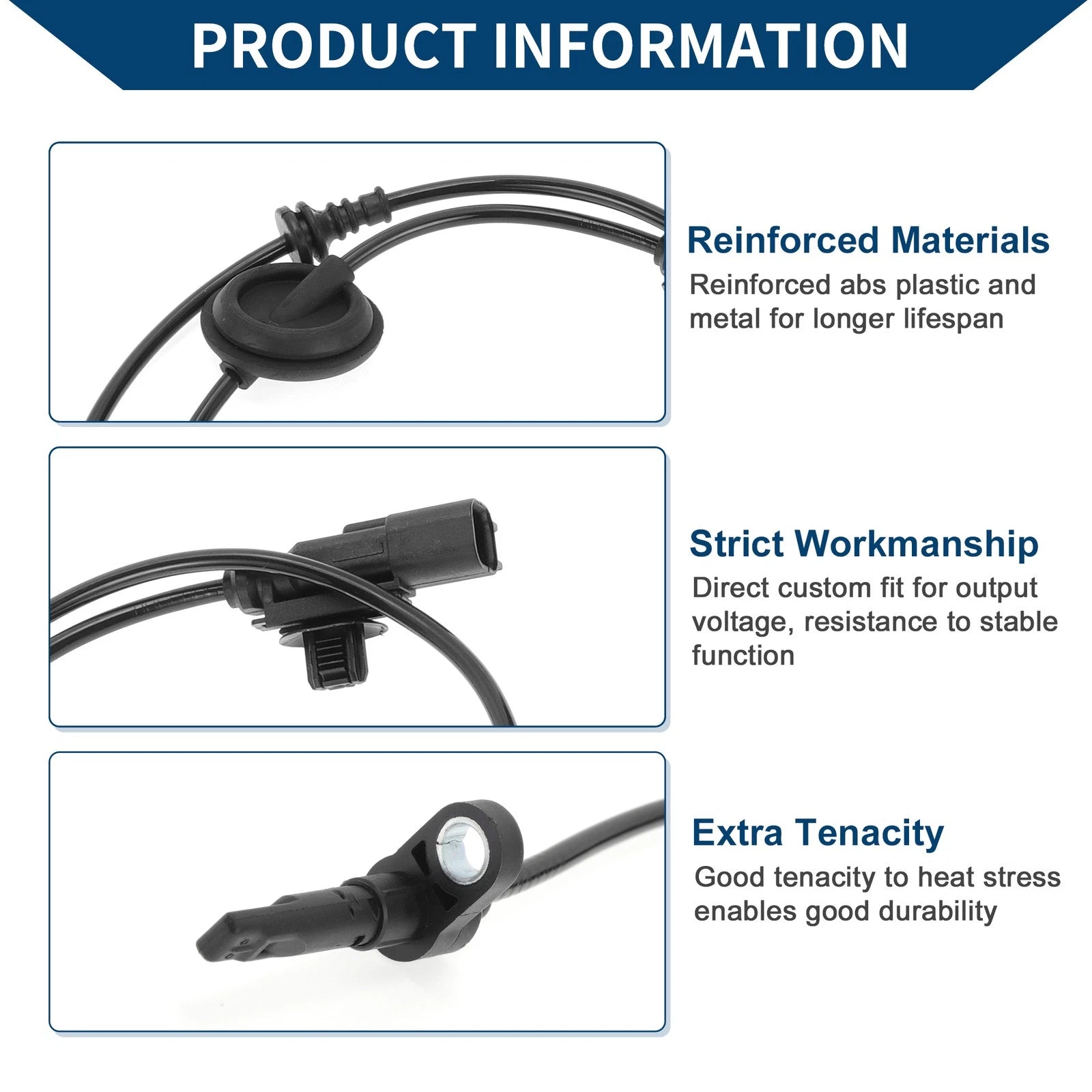 ABS Wheel Speed Sensor Front Right Replacement for Chevrolet Cruze (2011–2015)