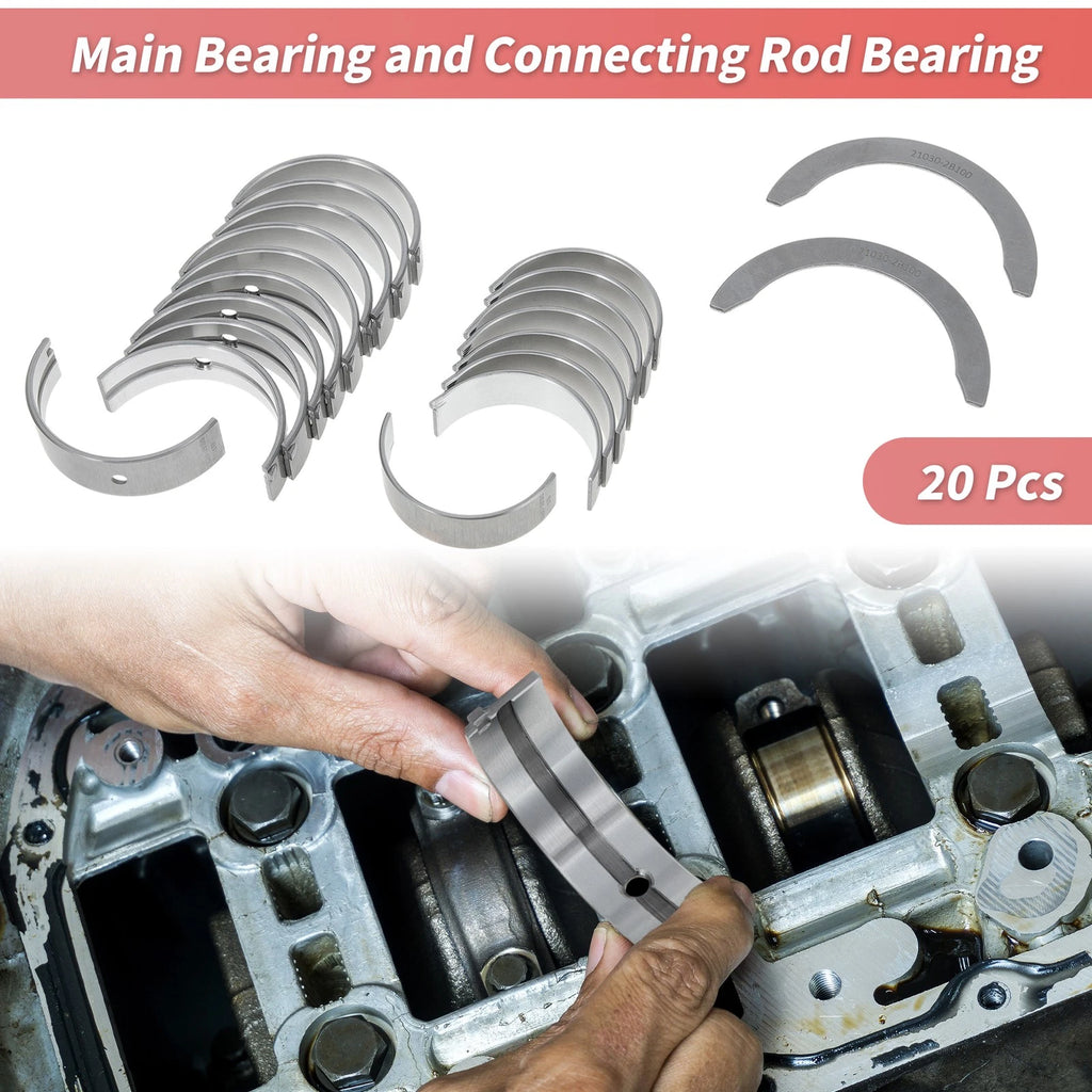 Engine Main and Connecting Rod Bearing Kit for Hyundai Accent (2000–2005)